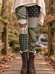 Women's Fall/Winter Floral Art Printed Leggings