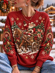 Women's Western Santa Claus Tops