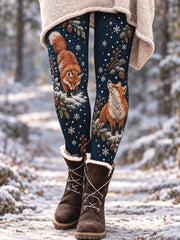 Women's Winter Animals Art Printed Leggings