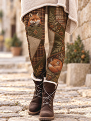 Women's Winter Animals Art Printed Leggings