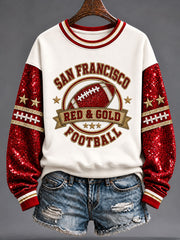 Women's Football Gameday Gift For Football Fans Regular Sweatshirt