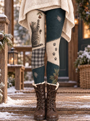 Women's Winter Animals Art Printed Leggings