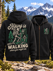 Women's Hiking Lover Printed Zip-Up Hoodie