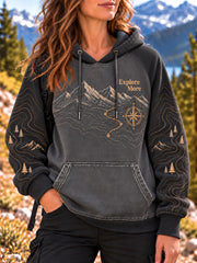 Women's Wilderness Trail Print Raglan Hoodie