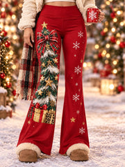 Women's Christmas Tree Print Pants