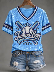 Women's Gift For Baseball Fans Casual Short-Sleeved T-Shirt