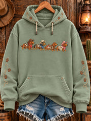 Women's Western Dachshund Printed hoodie