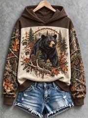 Women's Vintage Hunting Camo Print Casual Sweatshirt