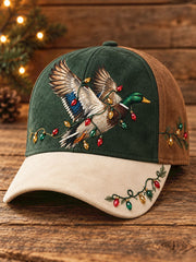 Unisex Hunting Season Vintage Christmas Art Printed Hat