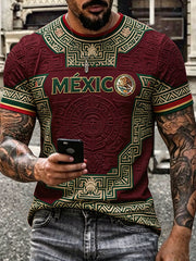 Men's Mexico Proud Art Printed T-shirt