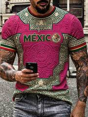 Men's Mexico Proud Art Printed T-shirt