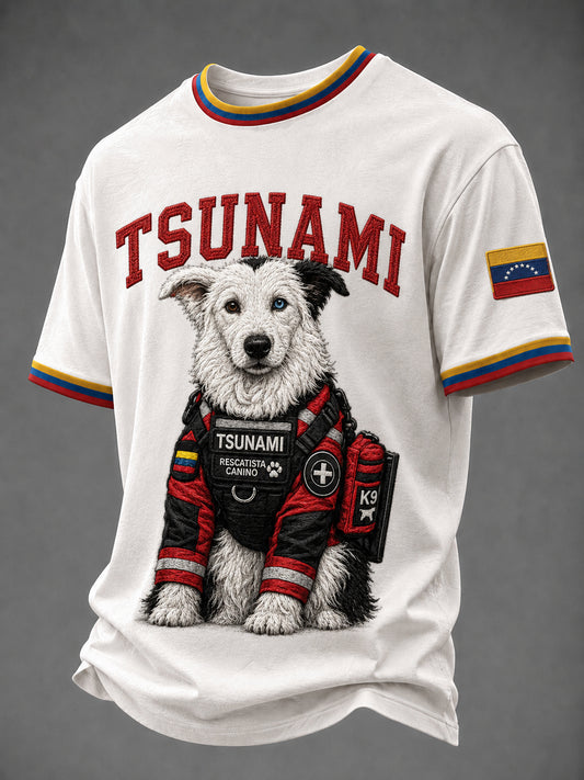 Men's Venezuela Hero Dog Tsunami Patriotic Dog Lover T-Shirt