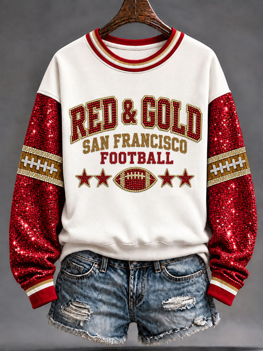 Women's Football Gameday Gift For Football Fans Regular Sweatshirt