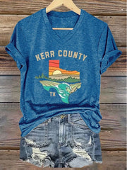 Women's Kerr County Strong V-neck T-shirt