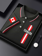 Men's Happy Canada Day Canadian Maple Leaf  Print Casual Top