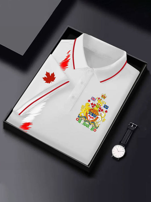 Men's Canada Print Casual Short Sleeve Top