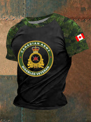 Men's Canadian Disabled Veterans Printed Casual T-Shirt