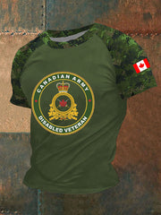 Men's Canadian Disabled Veterans Printed Casual T-Shirt