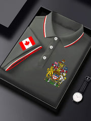 Men's Happy Canada Day Canadian Maple Leaf  Print Casual Top