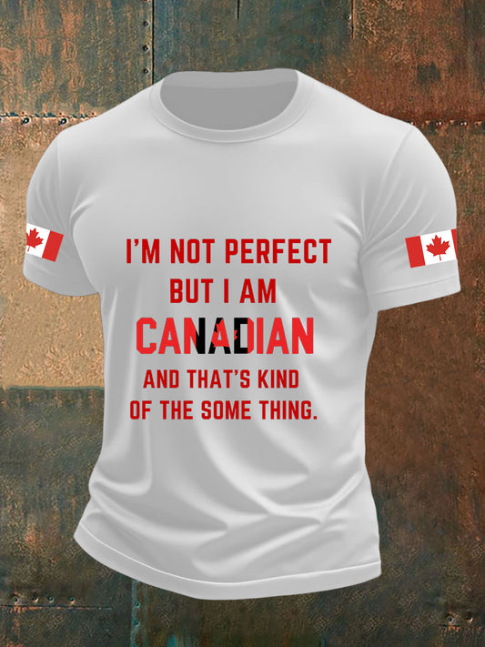 Men's Funny Canadian Pride Canada Flag Maple Leaf Short Sleeve T-shirt