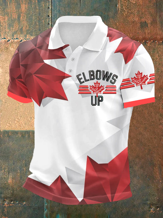 Men's Retro Canadian Maple Leaf Print Shirt