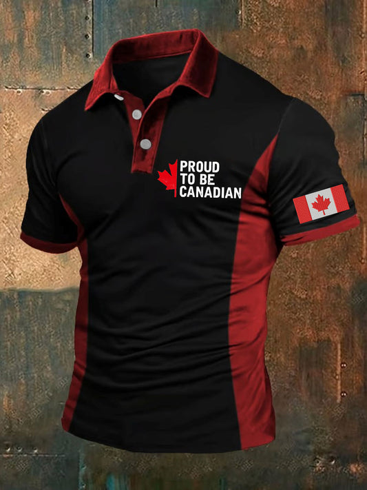 Men's Canada Maple Leaves Printed Casual Tops
