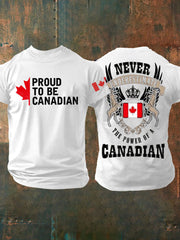 Men's Canada Elks Maple Leaves Printed T-shirt