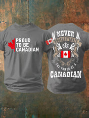Men's Canada Elks Maple Leaves Printed T-shirt