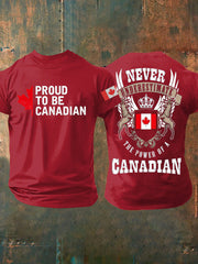 Men's Canada Elks Maple Leaves Printed T-shirt