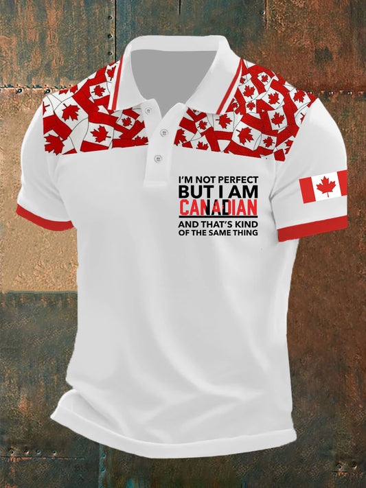 Men's Canada Flag Maple Leaf Short Sleeve Top