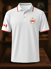Men's Canadian Maple Leaf Print Casual Short Sleeve Tee