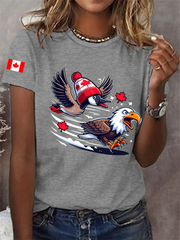 Women's Goose And Eagle Printed Casual T-Shirt