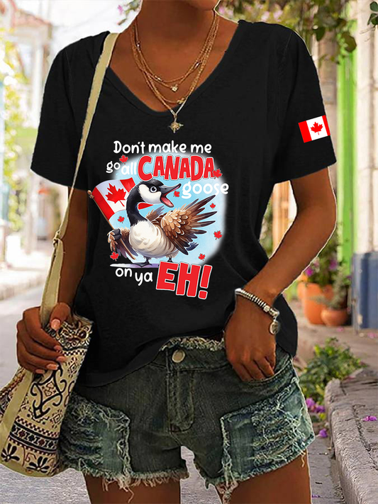 Women's Canada Print Casual T-Shirt