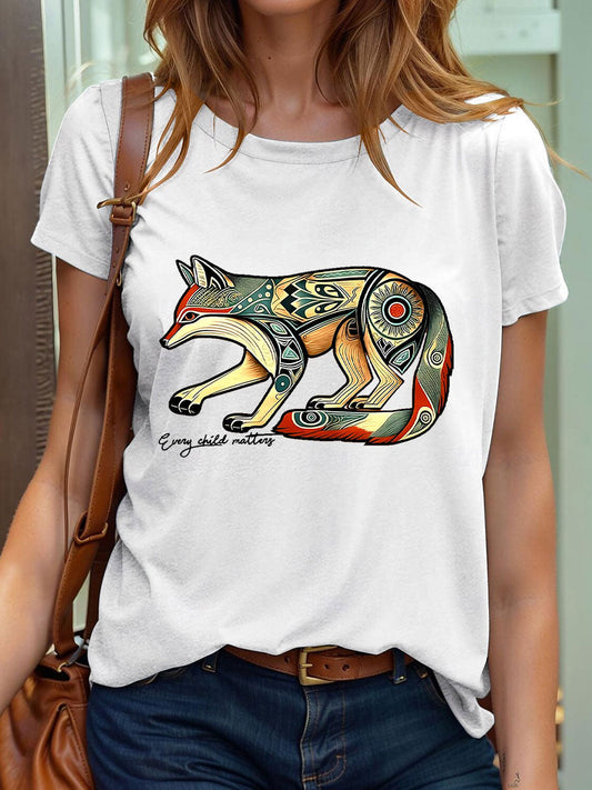 Women's Every Child Matters Indigenous Wolf T-shirts
