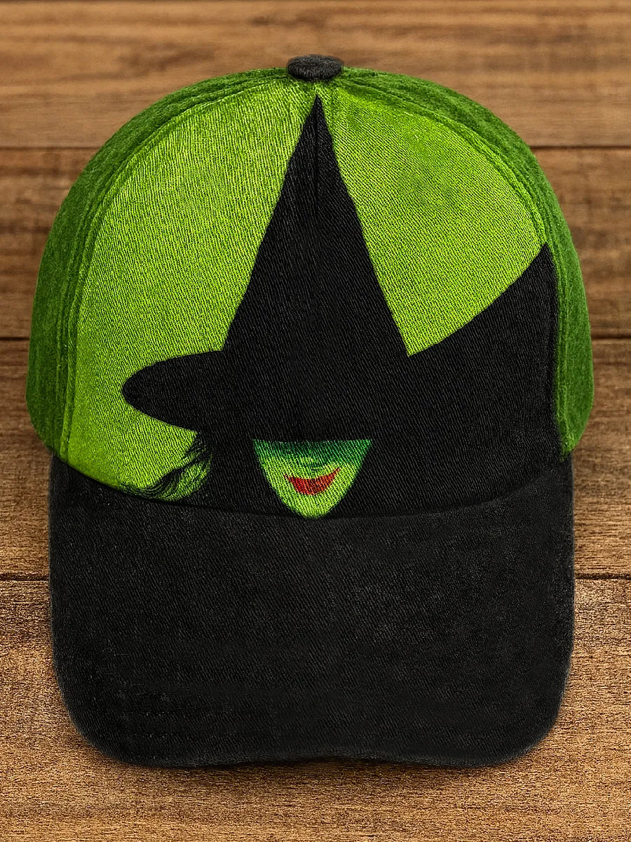 Unisex Halloween Witch Print Hat