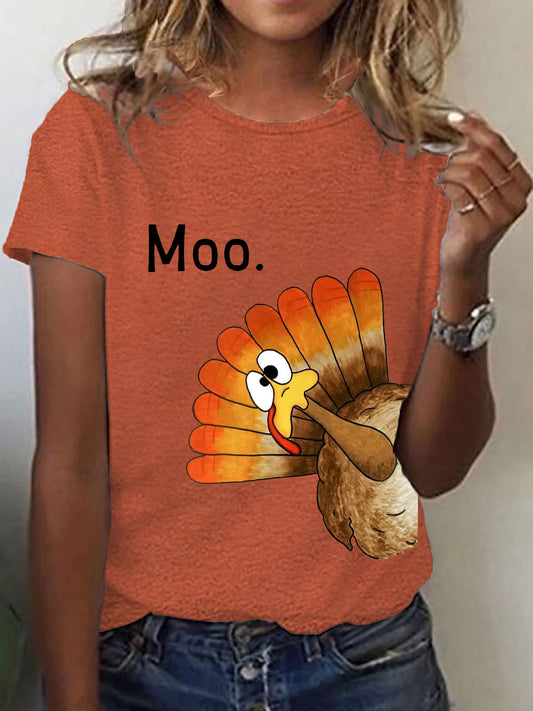 Women's Thanksgiving Turkey  Short Sleeve T-Shirt