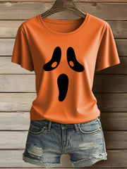 Women's Ghost Art Print Casual T-shirt