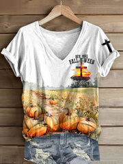 Women's Are You Fall-O-Ween Jesus Halloween Print T-shirt