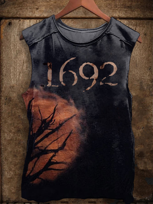 Men's Halloween Art Print Racket Vest