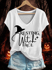 Women's Resting Witch Face V-neck T-shirt