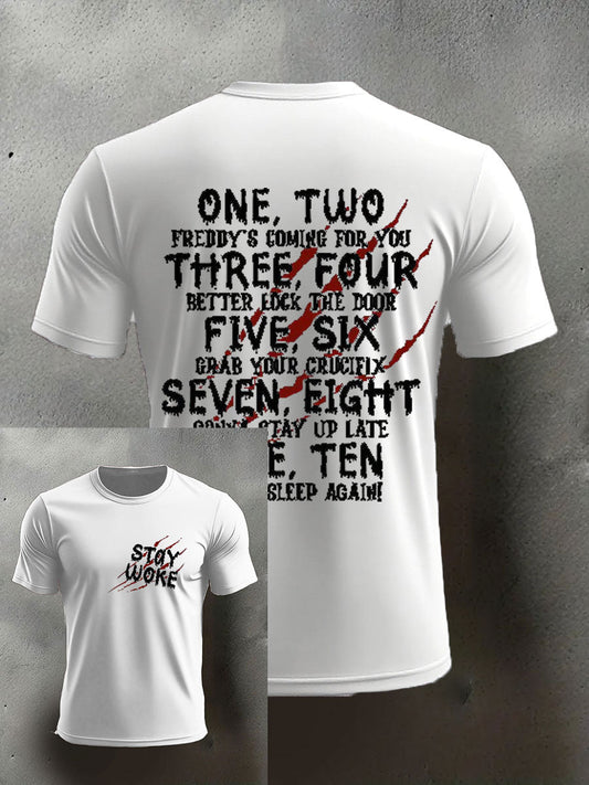 Men's Halloween imitation cotton short-sleeved T-shirt