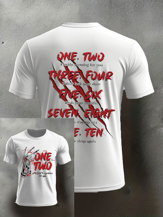 Men's Halloween imitation cotton short-sleeved T-shirt