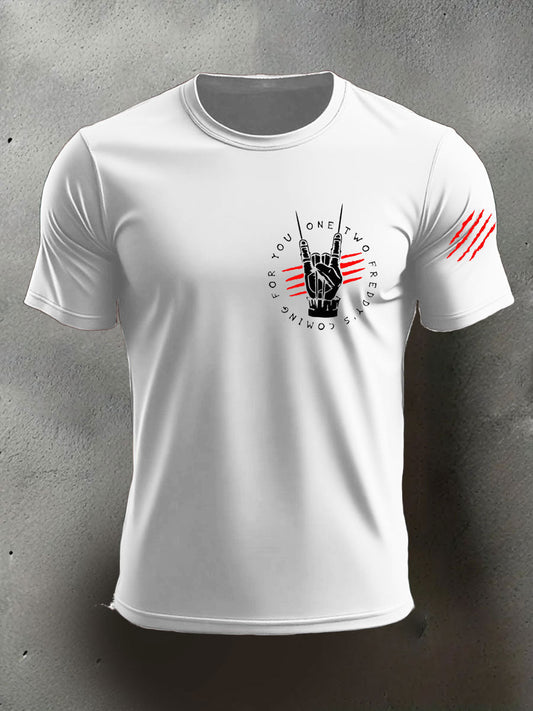 Men's Halloween imitation cotton short-sleeved T-shirt