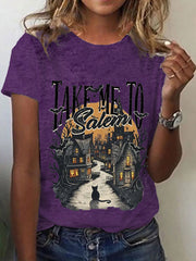 Women's Vintage Halloween Take Me To Salem Short Sleeve T-Shirt