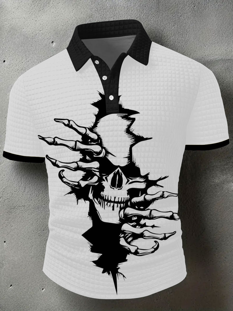 Men's Halloween Skeletons Short Sleeve Shirt