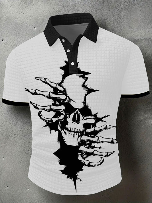 Men's Halloween Skeletons Short Sleeve Shirt