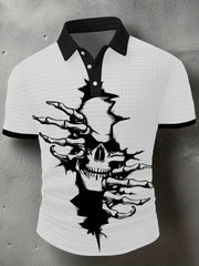 Men's Halloween Skeletons Short Sleeve Shirt