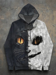 Women's Halloween Cat  Long Sleeve Hoodie