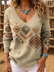 Women's Western Style Art Printed Tops