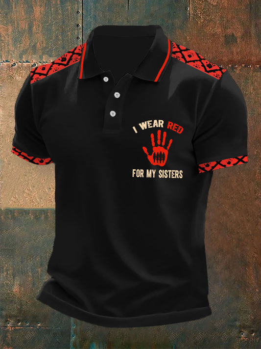 Men's I wear red for my sisters tops